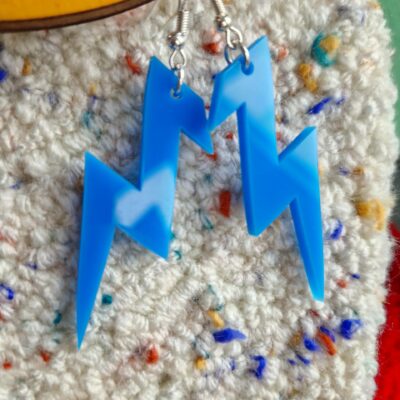Boucles d'oreilles - éclairs bleues