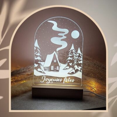 Veilleuse paysage d'hiver