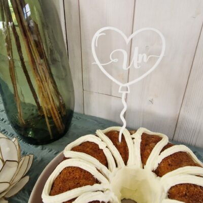 Cake toppers - Coeur acrylique