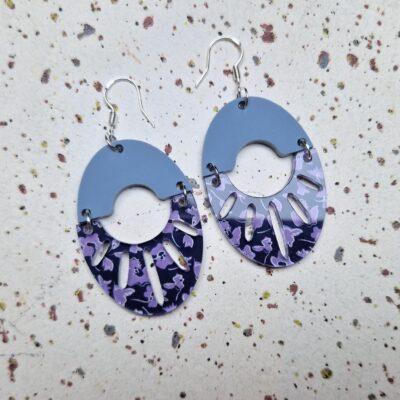 Boucles d'oreilles - Jeanne (violet gris)