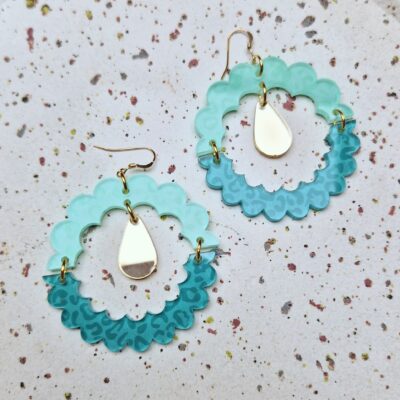 Boucles d'oreilles - Duo turquoise