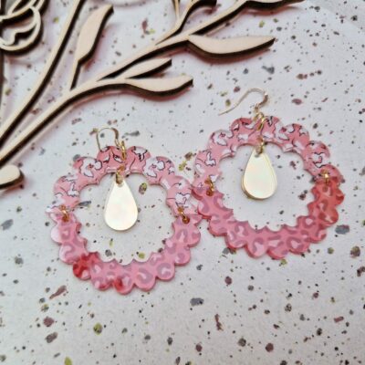 Boucles d'oreilles - Duo corail