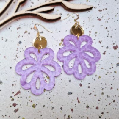 Boucles d'oreilles - Floral (lilac)