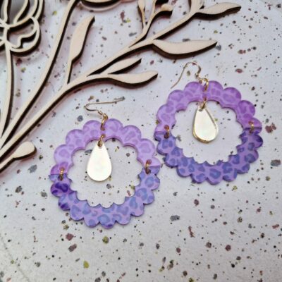 Boucles d'oreilles - Duo violet