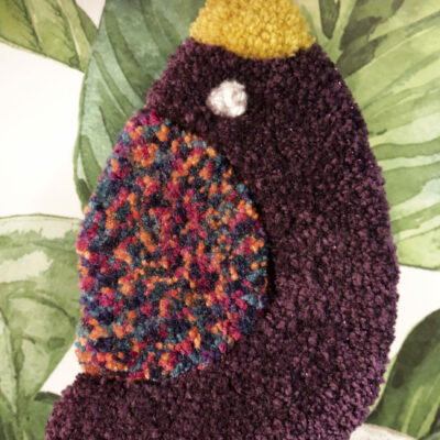 Bird (sparkly purple and speckled wing)