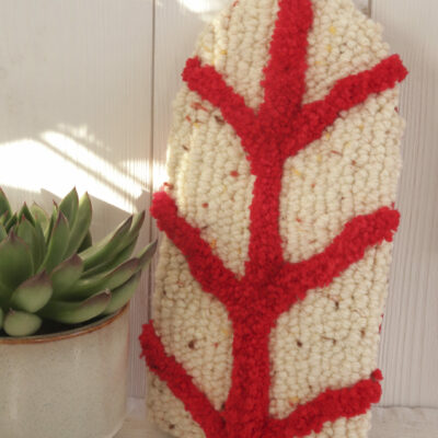 Small Arch (cream with specks and red branches)