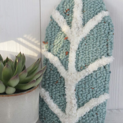 Small Arch (light blue with specks and white branches)