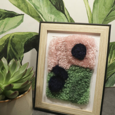 Picture frame (pink, green and dark blue)